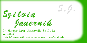 szilvia jauernik business card